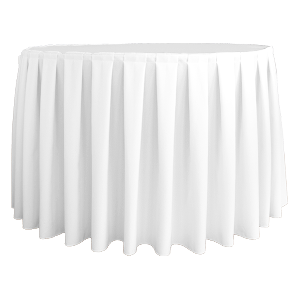 BOXPLEAT ROUND BANQUETTE TABLECOVER