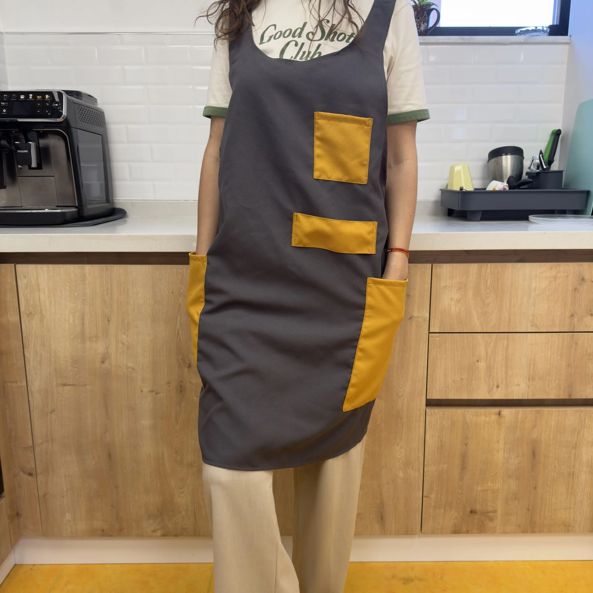 Unbelted Kitchen Apron