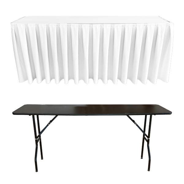 BOXPLEAT RECTANGULAR BANQUETTE TABLECOVER