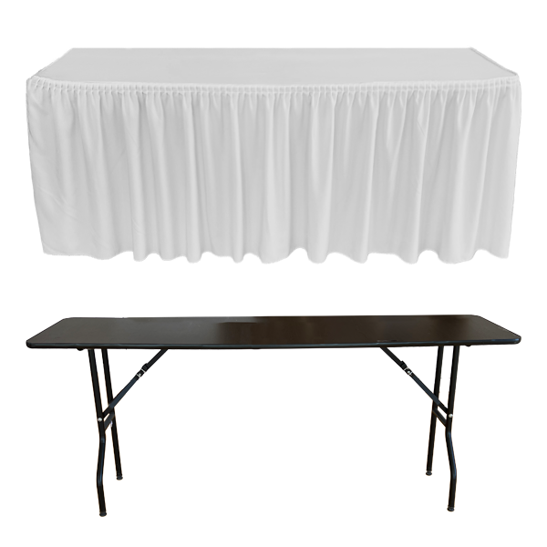 PLISSE PLEAT RECTANGULAR BANQUETTE TABLECOVER