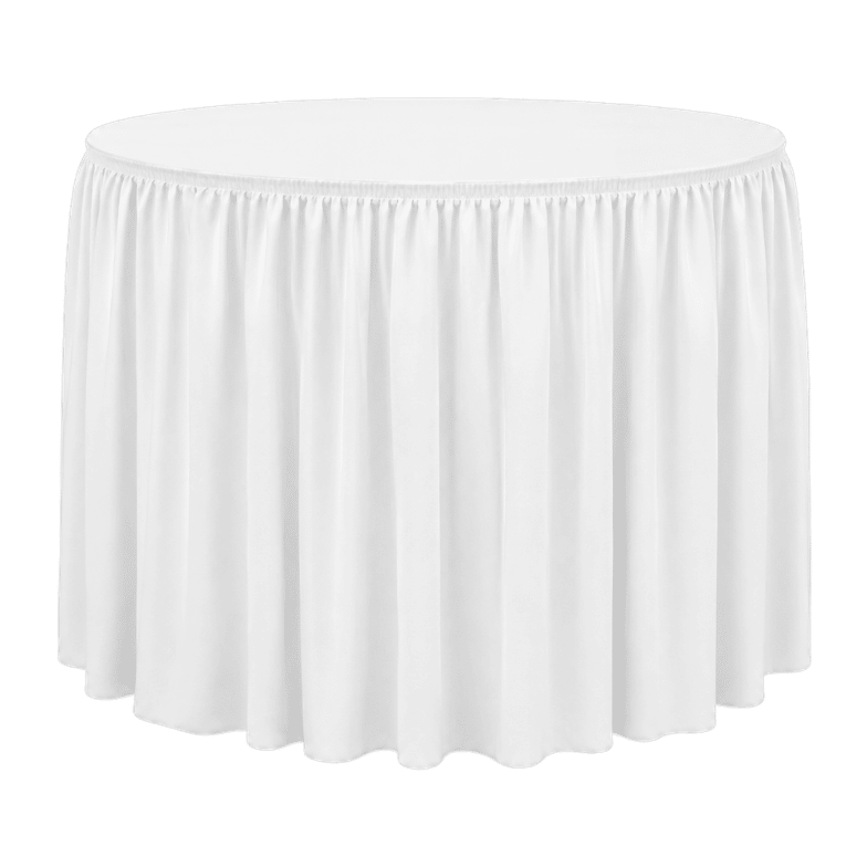 SHIRRED PLEAT ROUND BANQUET TABLECOVER