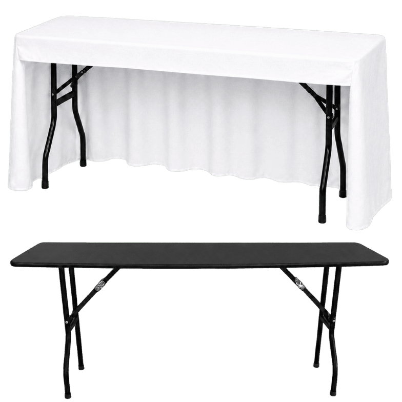 PARIS BOX - WITHOUT PLEAT - RECTANGULAR BANQUET TABLECLOTH - 3 SIDE CLOSED