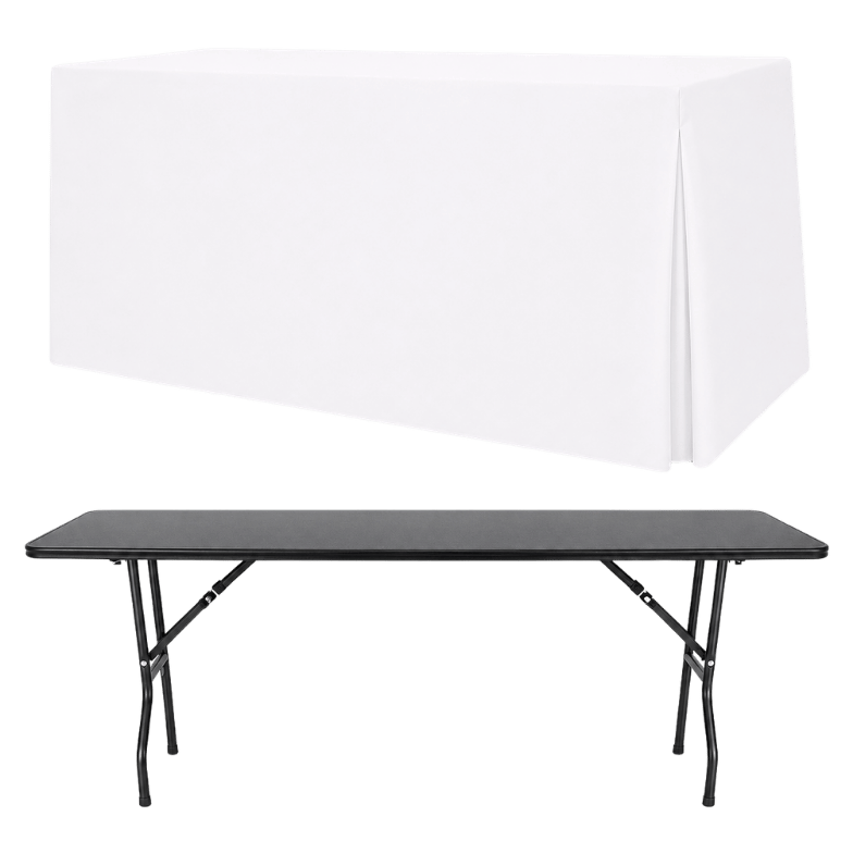 MONACO PLEAT BANQUET TABLECLOTH - 4 SIDE CLOSED